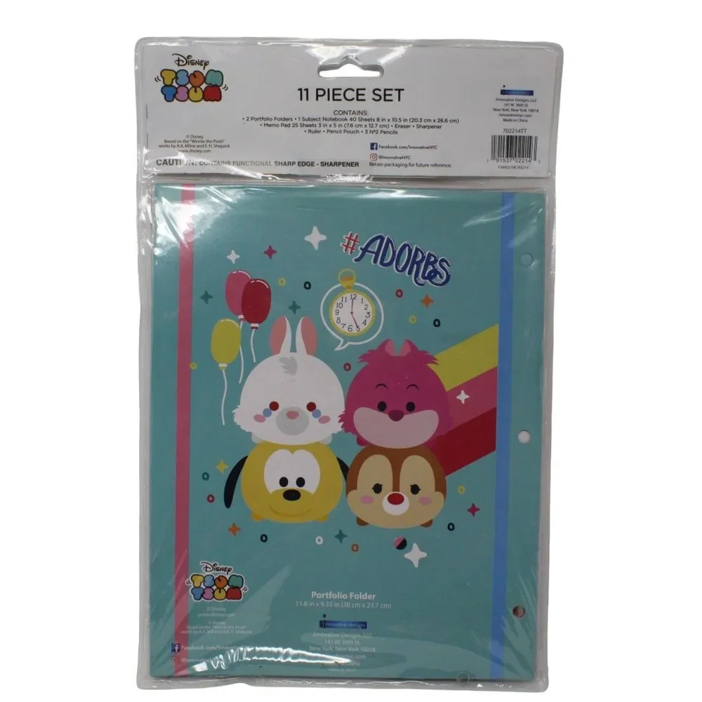Disney TSUM TSUM 11PC School Supply Activity Stationary Set Multi Characters - Picture 2 of 6